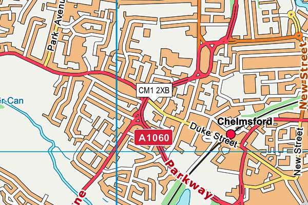 CM1 2XB map - OS VectorMap District (Ordnance Survey)