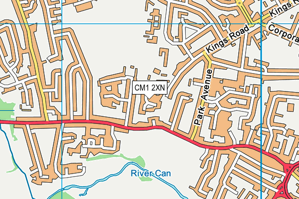 CM1 2XN map - OS VectorMap District (Ordnance Survey)