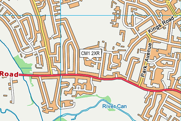 CM1 2XR map - OS VectorMap District (Ordnance Survey)