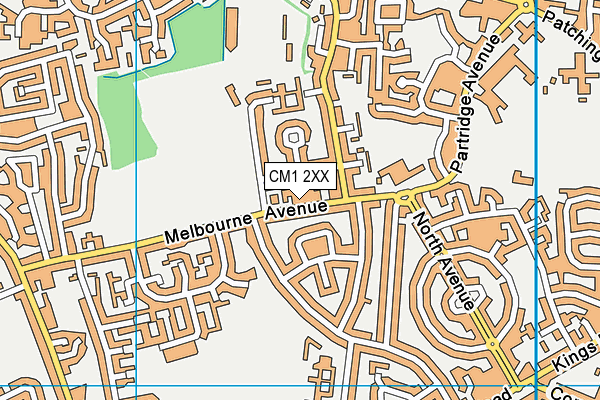 CM1 2XX map - OS VectorMap District (Ordnance Survey)