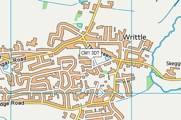 CM1 3DT map - OS VectorMap District (Ordnance Survey)