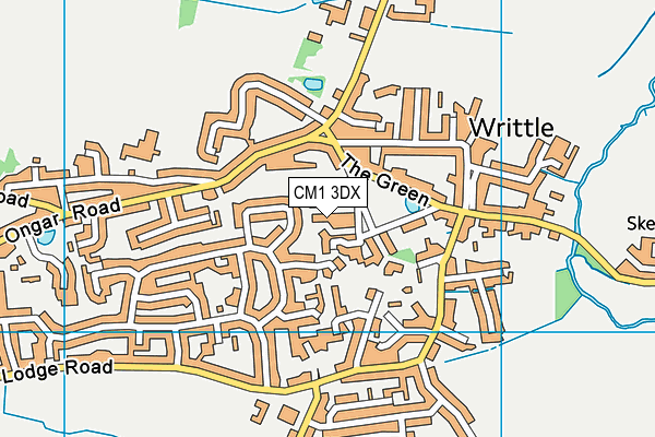 CM1 3DX map - OS VectorMap District (Ordnance Survey)