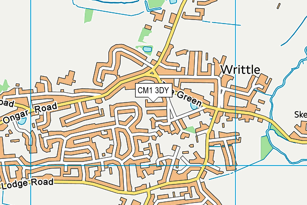 CM1 3DY map - OS VectorMap District (Ordnance Survey)
