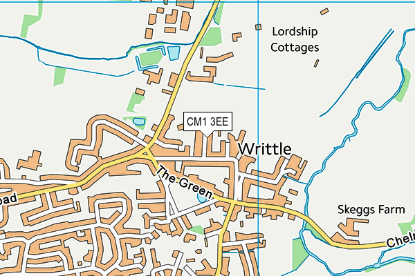 CM1 3EE map - OS VectorMap District (Ordnance Survey)