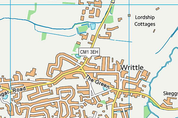 CM1 3EH map - OS VectorMap District (Ordnance Survey)