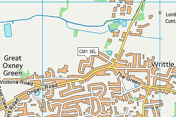 CM1 3EL map - OS VectorMap District (Ordnance Survey)