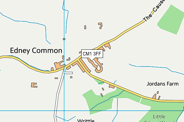 CM1 3FF map - OS VectorMap District (Ordnance Survey)