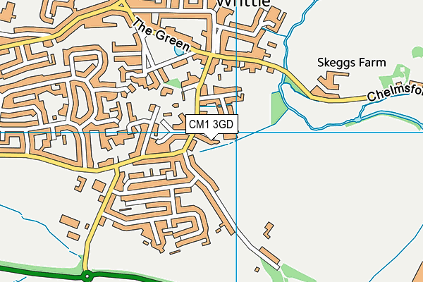 CM1 3GD map - OS VectorMap District (Ordnance Survey)