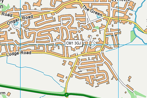 CM1 3GJ map - OS VectorMap District (Ordnance Survey)
