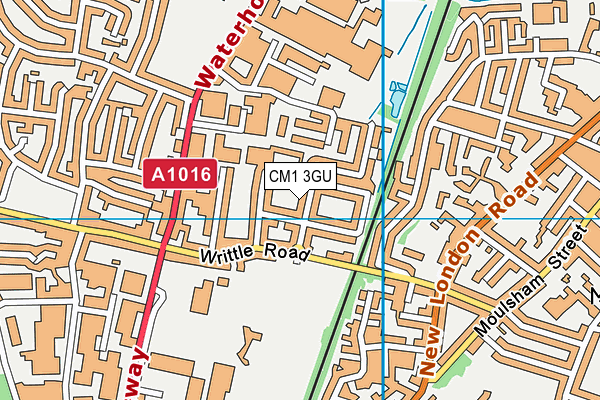 CM1 3GU map - OS VectorMap District (Ordnance Survey)