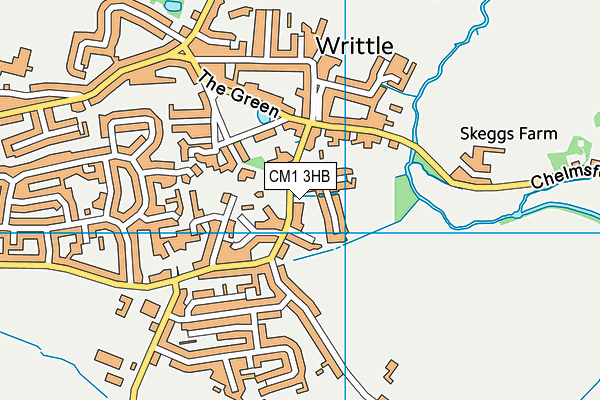 CM1 3HB map - OS VectorMap District (Ordnance Survey)