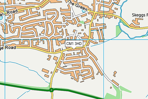 CM1 3HD map - OS VectorMap District (Ordnance Survey)