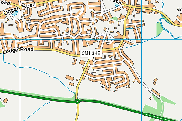 CM1 3HE map - OS VectorMap District (Ordnance Survey)