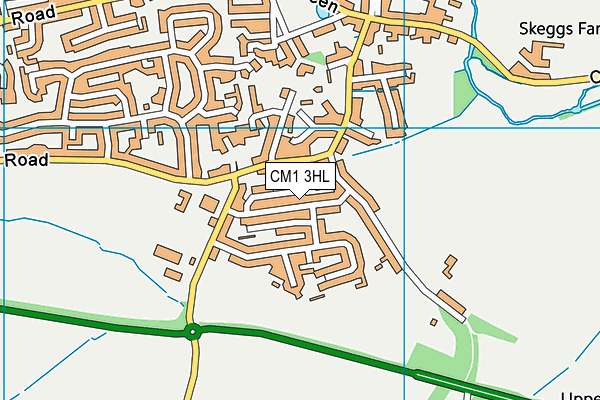 CM1 3HL map - OS VectorMap District (Ordnance Survey)