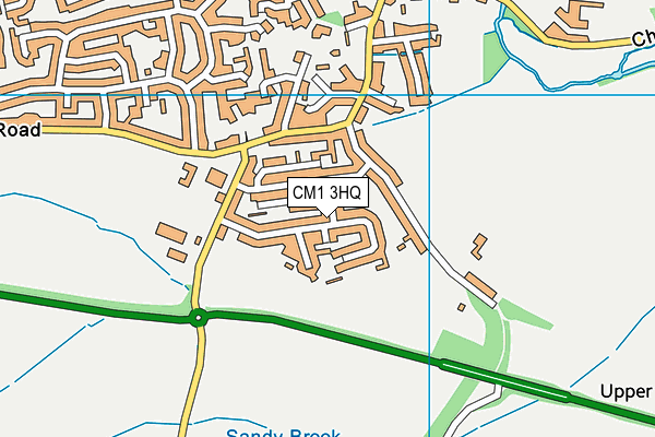 CM1 3HQ map - OS VectorMap District (Ordnance Survey)
