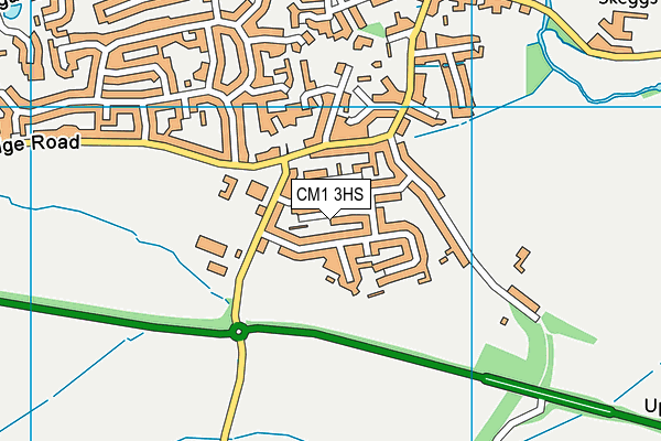 CM1 3HS map - OS VectorMap District (Ordnance Survey)