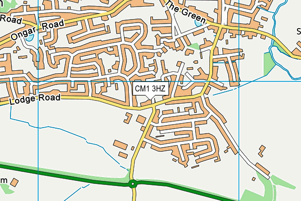 CM1 3HZ map - OS VectorMap District (Ordnance Survey)