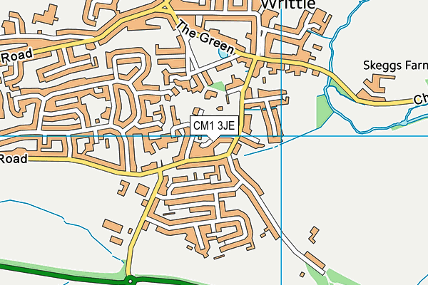 CM1 3JE map - OS VectorMap District (Ordnance Survey)