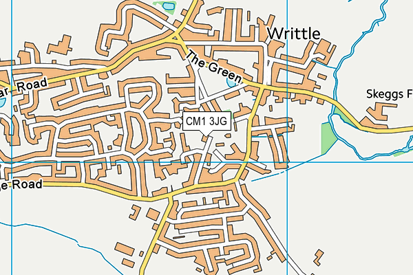 CM1 3JG map - OS VectorMap District (Ordnance Survey)