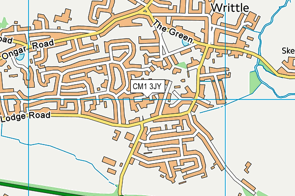 CM1 3JY map - OS VectorMap District (Ordnance Survey)