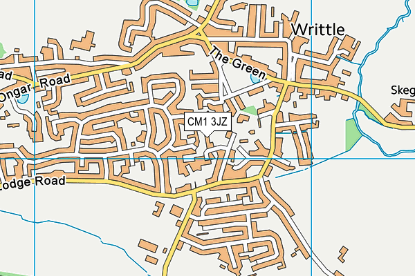 CM1 3JZ map - OS VectorMap District (Ordnance Survey)