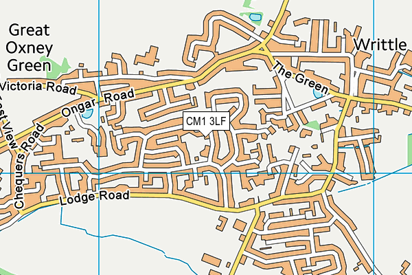 CM1 3LF map - OS VectorMap District (Ordnance Survey)