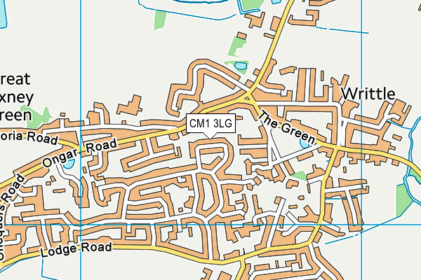 CM1 3LG map - OS VectorMap District (Ordnance Survey)