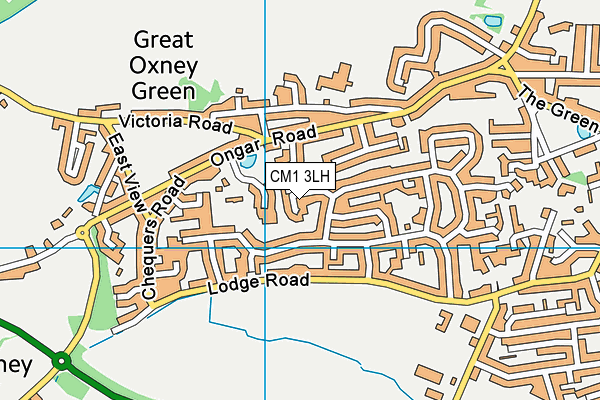CM1 3LH map - OS VectorMap District (Ordnance Survey)