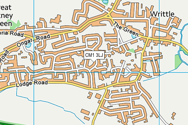 CM1 3LJ map - OS VectorMap District (Ordnance Survey)