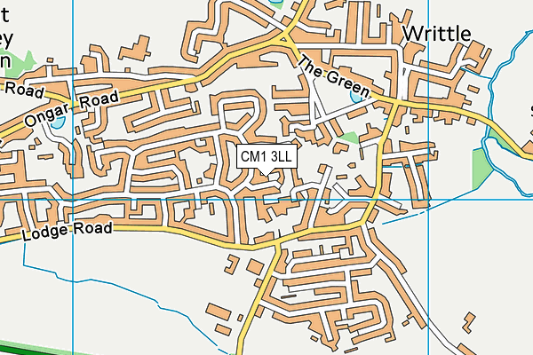 CM1 3LL map - OS VectorMap District (Ordnance Survey)