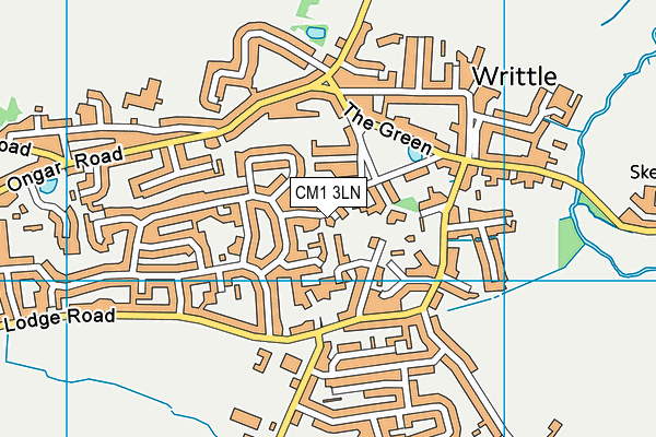 CM1 3LN map - OS VectorMap District (Ordnance Survey)