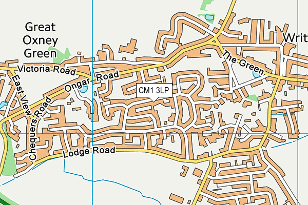CM1 3LP map - OS VectorMap District (Ordnance Survey)