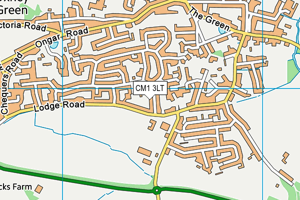 CM1 3LT map - OS VectorMap District (Ordnance Survey)