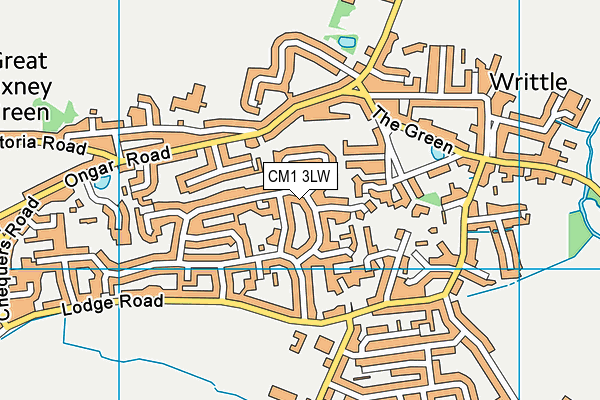 CM1 3LW map - OS VectorMap District (Ordnance Survey)