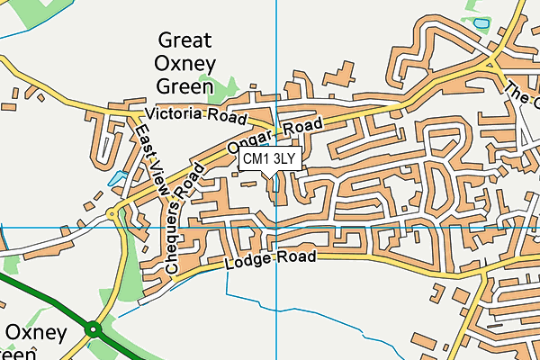 CM1 3LY map - OS VectorMap District (Ordnance Survey)