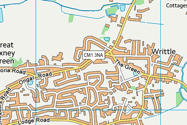 CM1 3NA map - OS VectorMap District (Ordnance Survey)