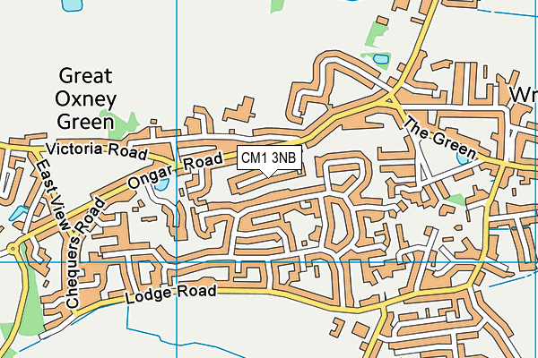 CM1 3NB map - OS VectorMap District (Ordnance Survey)