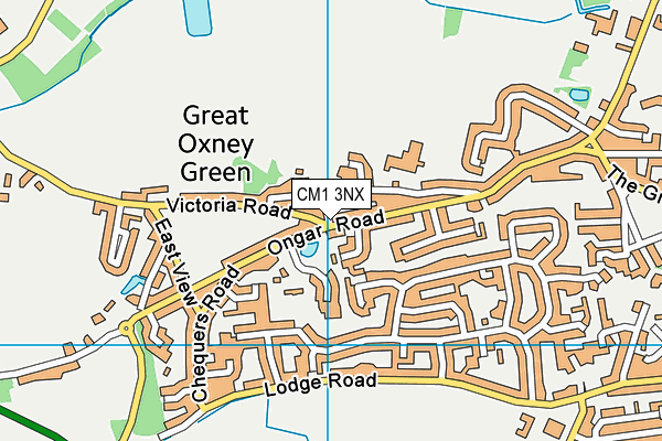 CM1 3NX map - OS VectorMap District (Ordnance Survey)