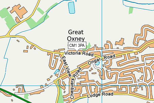 CM1 3PA map - OS VectorMap District (Ordnance Survey)