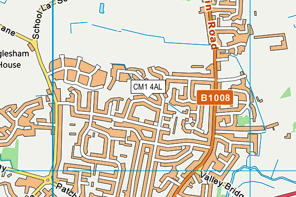 CM1 4AL map - OS VectorMap District (Ordnance Survey)