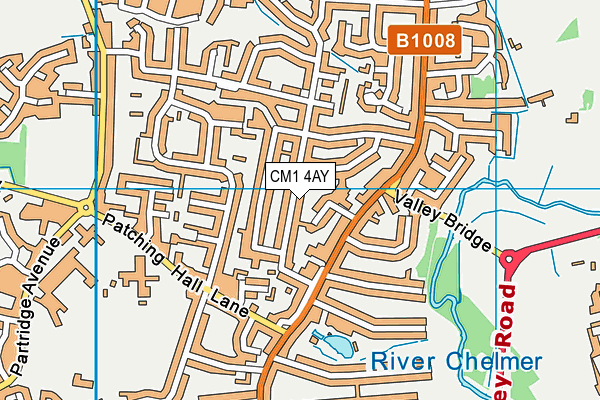 CM1 4AY map - OS VectorMap District (Ordnance Survey)