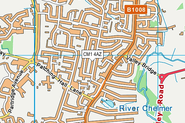 CM1 4AZ map - OS VectorMap District (Ordnance Survey)