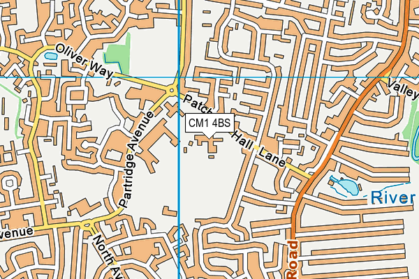 CM1 4BS map - OS VectorMap District (Ordnance Survey)