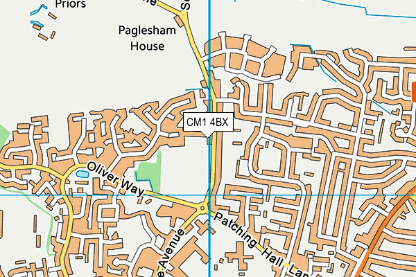Andrews Park (Chelmsford) map (CM1 4BX) - OS VectorMap District (Ordnance Survey)