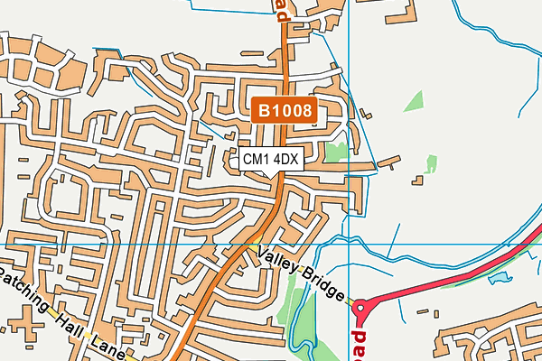 CM1 4DX map - OS VectorMap District (Ordnance Survey)
