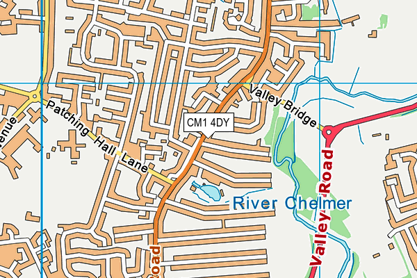 CM1 4DY map - OS VectorMap District (Ordnance Survey)
