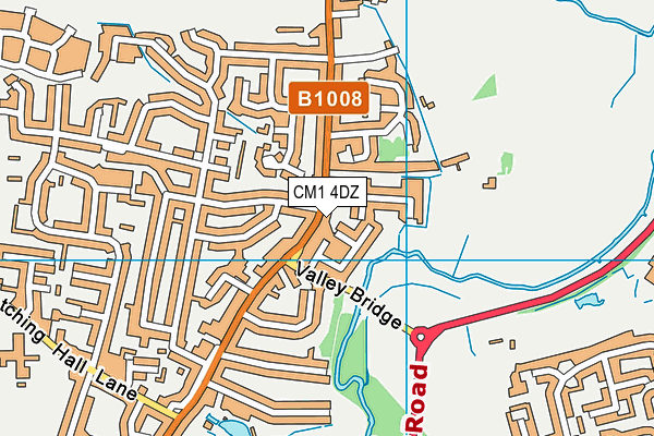 CM1 4DZ map - OS VectorMap District (Ordnance Survey)