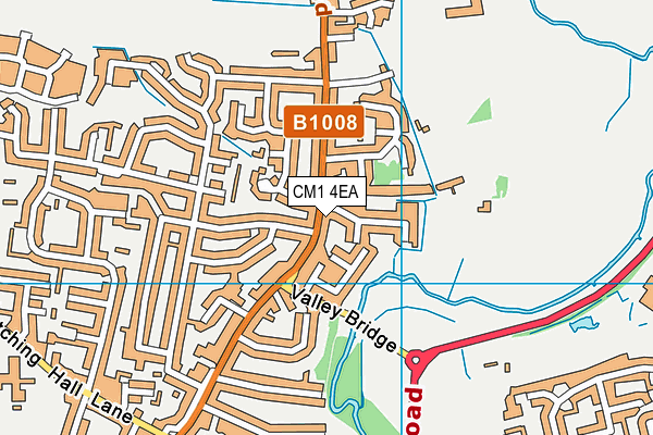 CM1 4EA map - OS VectorMap District (Ordnance Survey)