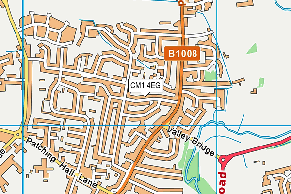 CM1 4EG map - OS VectorMap District (Ordnance Survey)