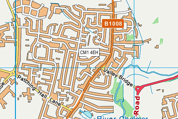 CM1 4EH map - OS VectorMap District (Ordnance Survey)
